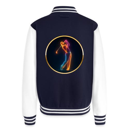 Neon Golf Motion - Unisex College Sweat Jacket