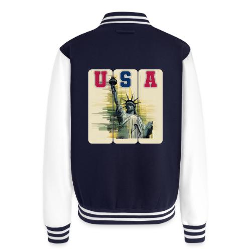 Art illustration of the Statue of Liberty - Unisex College Sweat Jacket