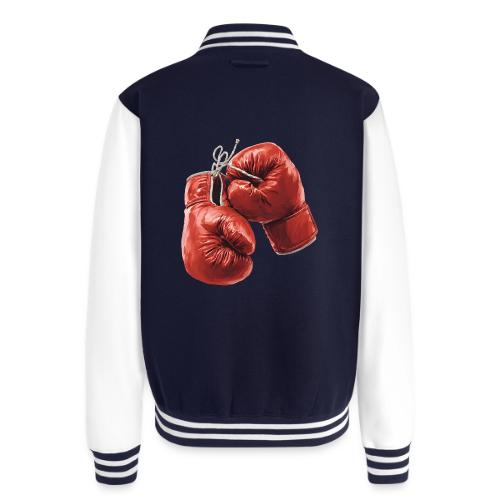Boxing: Hanging Gloves Icon - Unisex College Sweat Jacket