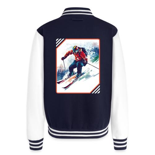 Skiing is Life - Unisex College Sweat Jacket