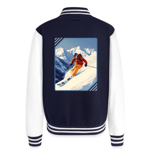 Mountain Skiing Vibes - Unisex College Sweat Jacket