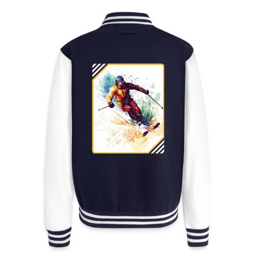 Winter Skiing Escape - Unisex College Sweat Jacket