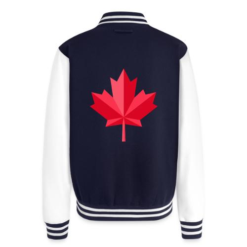 Canadian red maple leaf - Unisex College Sweat Jacket
