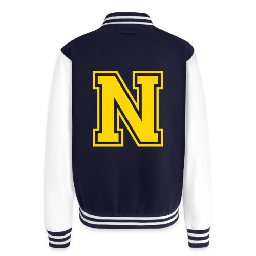 Letter N – Capital Athletic Alphabet Monogram - Unisex College Sweat Jacket