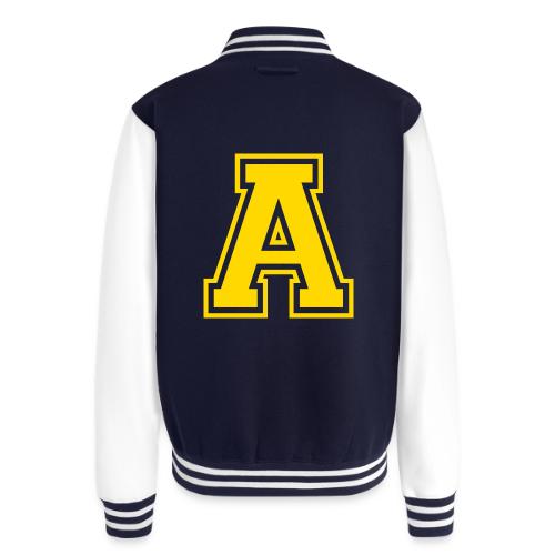 Letter A – Capital Athletic Alphabet Monogram - Unisex College Sweat Jacket