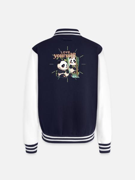 Mirror of Self-Love - Unisex College Sweat Jacket - navy/white