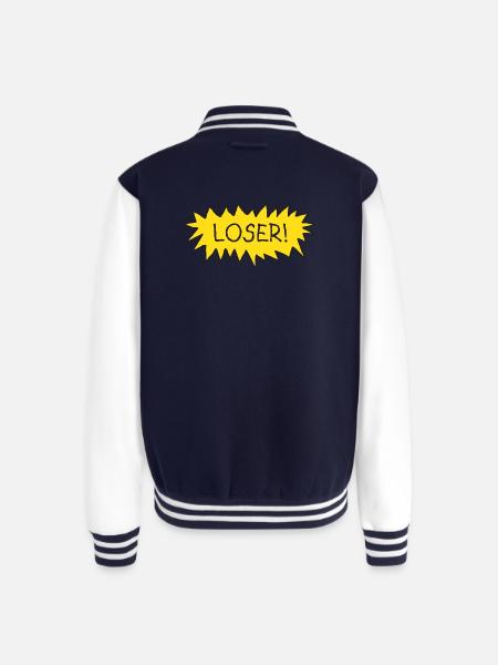 Loser! - Unisex College Sweat Jacket - navy/white