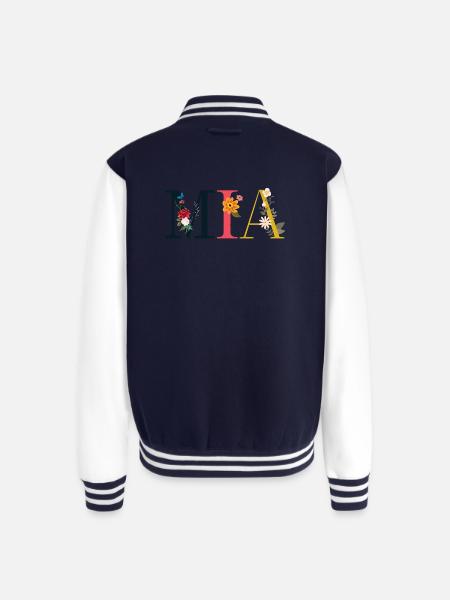 Mia - Unisex College Sweat Jacket - navy/white