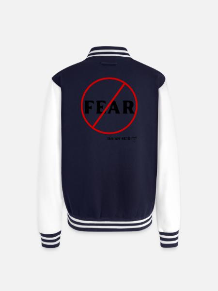 Do Not Fear - Unisex College Sweat Jacket - navy/white