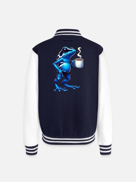 Poison Frog Coffee - Unisex College Sweat Jacket - navy/white