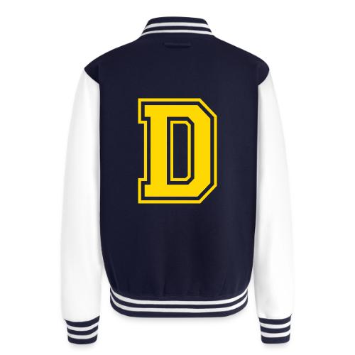 Letter D – Capital Athletic Alphabet Monogram - Unisex College Sweat Jacket
