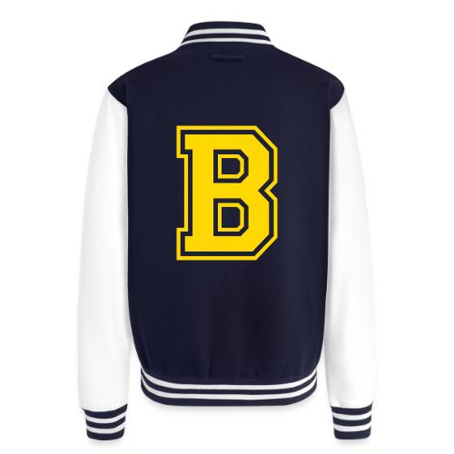 Letter B – Capital Athletic Alphabet Monogram - Unisex College Sweat Jacket