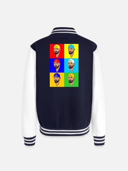 Nick Kyrgios - Unisex College Sweat Jacket - navy/white