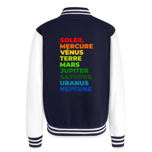 Solar System in Color - Unisex College Sweat Jacket