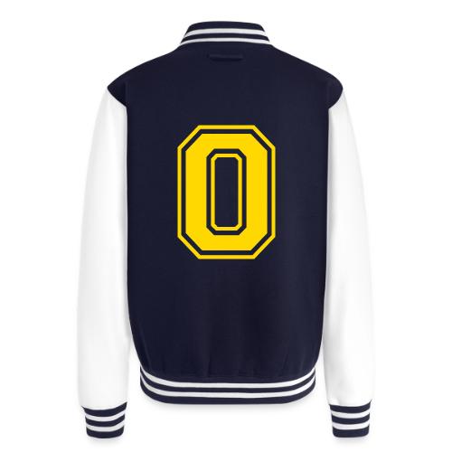 Letter O – Capital Athletic Alphabet Monogram - Unisex College Sweat Jacket