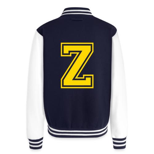 Letter Z – Capital Athletic Alphabet Monogram - Unisex College Sweat Jacket