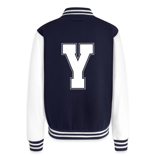 White Letter Y – Varsity Alphabet Monogram - Unisex College Sweat Jacket
