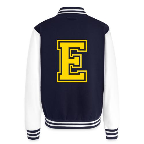 Letter E – Capital Athletic Alphabet Monogram - Unisex College Sweat Jacket