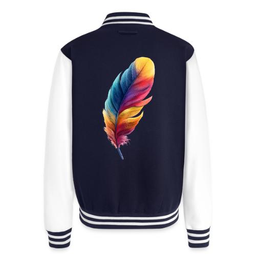 Rainbow Flight Feather - Unisex College Sweat Jacket