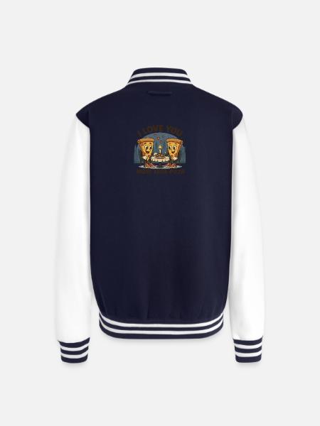 SLICE OF LOVE NYC - Unisex College Sweat Jacket - navy/white
