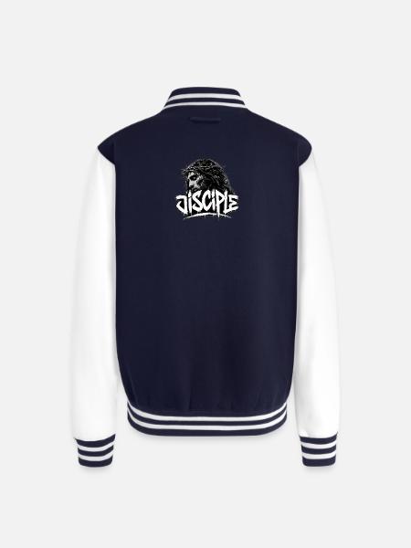Disciples - Unisex College Sweat Jacket - navy/white