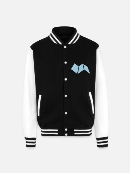 map construction paper guide - Unisex College Sweat Jacket - black/white
