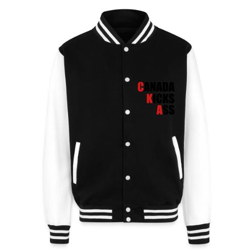 Canada Kicks Ass Vertical - Unisex College Sweat Jacket