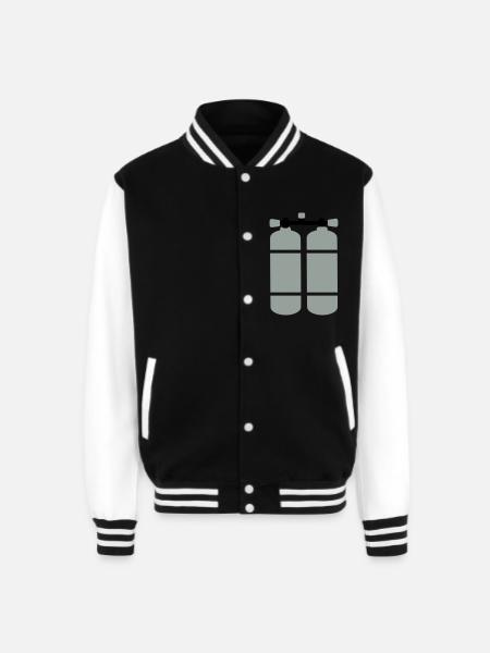scuba - Unisex College Sweat Jacket - black/white