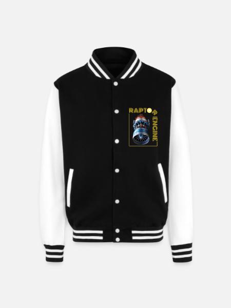 raptor - Unisex College Sweat Jacket - black/white