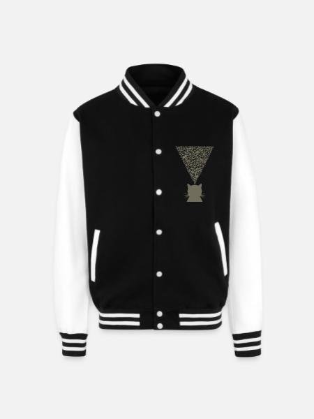 Funny Cat - Unisex College Sweat Jacket - black/white