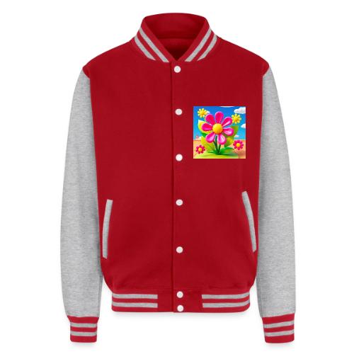 Pink Floral Peace | Sky & Nature Design - Unisex College Sweat Jacket