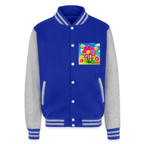Pink Floral Peace | Sky & Nature Design - Unisex College Sweat Jacket