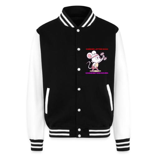 Cheese Lifter 3000 | Funny Gym Rat Mouse tshirt - Unisex College Sweat Jacket