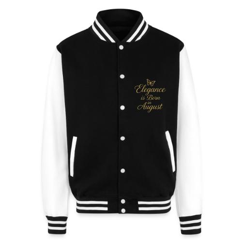 Elegance Is Born in August | Gold Butterfly - Unisex College Sweat Jacket