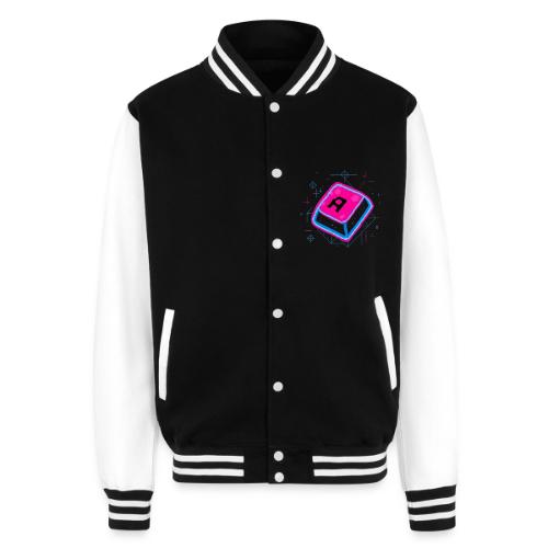 Neon Pixel A Key - Unisex College Sweat Jacket
