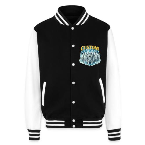 Custom Wolf Pack Howling Moon Vintage Wilderness - Unisex College Sweat Jacket