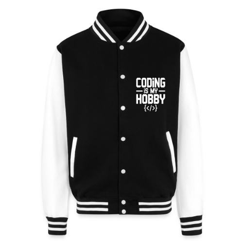 Coding Is My Hobby Typography - Unisex College Sweat Jacket