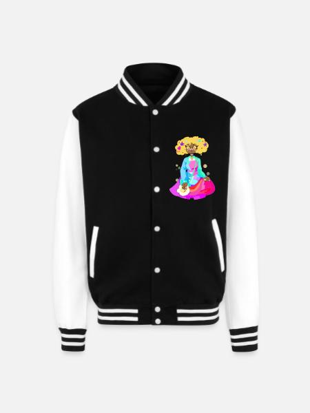 E Girls - Unisex College Sweat Jacket - black/white