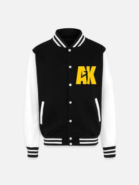 AK47 YELLOW - Unisex College Sweat Jacket - black/white