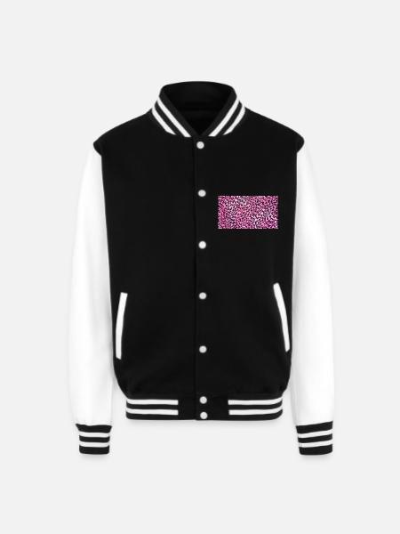 Pattern - Unisex College Sweat Jacket - black/white