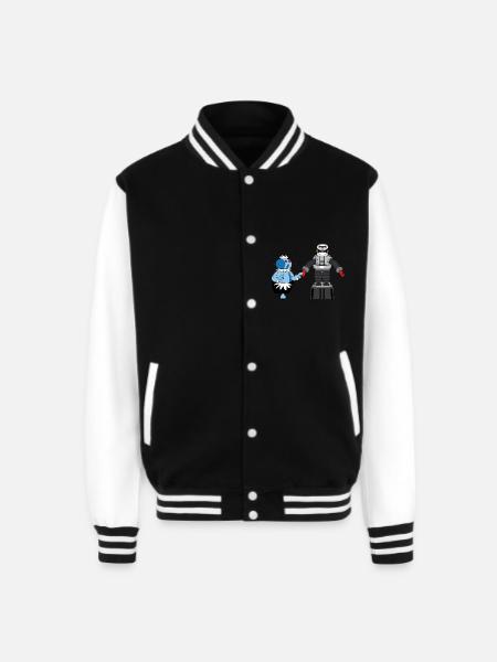 Rosie and Lost in Space Robot - Unisex College Sweat Jacket - black/white