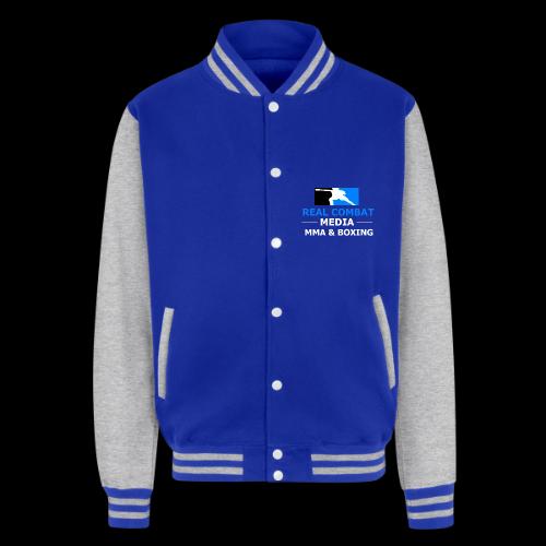 RCM MMA & BOXING Light Blue White Text - Unisex College Sweat Jacket