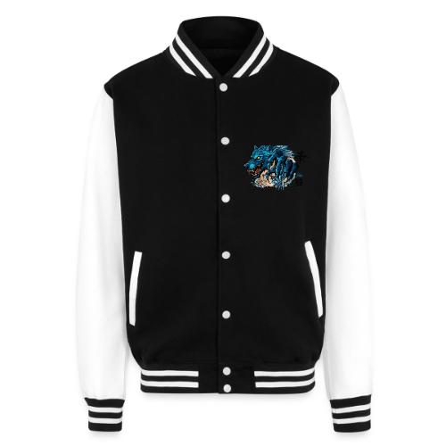 Blue Wolf Graffiti Street Art - Unisex College Sweat Jacket