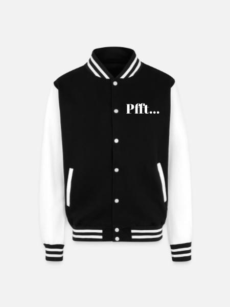 Pfft... Shirt - Unisex College Sweat Jacket - black/white