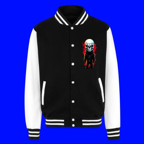 Little man with skull - Unisex College Sweat Jacket