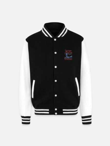 Dufresne and Redding Fishing Charters - Unisex College Sweat Jacket - black/white