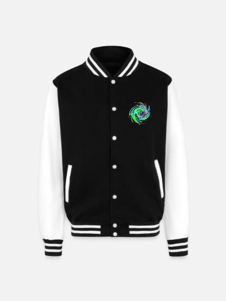 Where's the Purple? - Unisex College Sweat Jacket - black/white