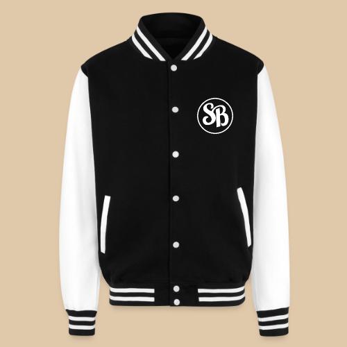 SB Logo white 3 - Unisex College Sweat Jacket