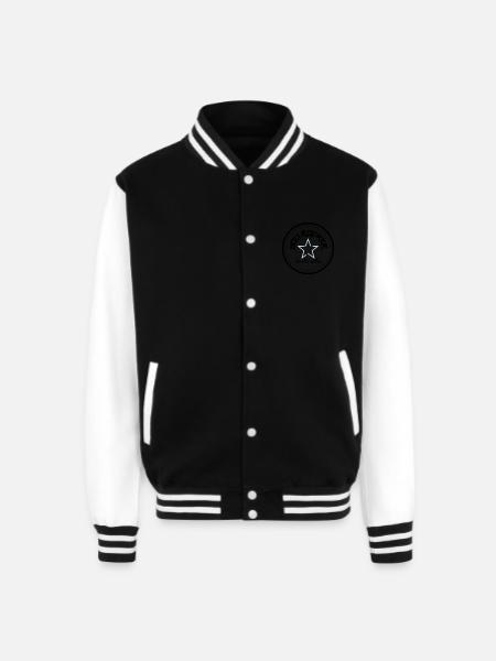 YOU ROCKER SILVER - Unisex College Sweat Jacket - black/white