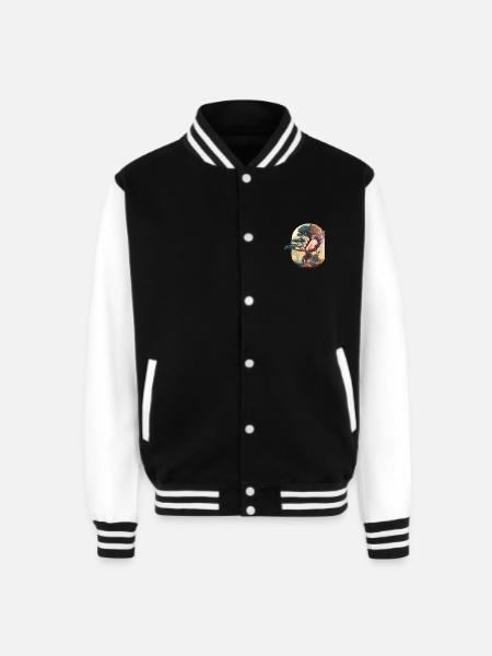 Bonsai Tree Terrarium - Unisex College Sweat Jacket - black/white